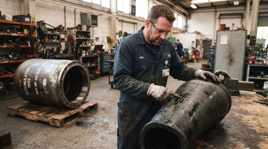 what are the precautions for hydraulic system accumulators